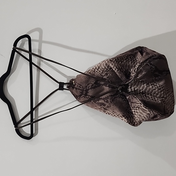 Moschino Snakeskin Print Drawstring Backpack - Picture 6 of 15